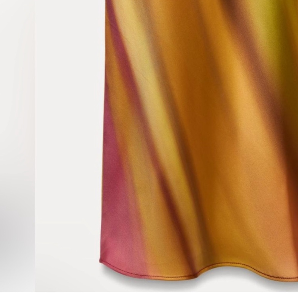 ZARA Tie Dye Backless Midi Dress NWT L - Picture 7 of 16